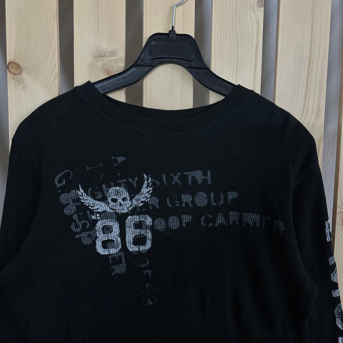 (M) GAP 갭 스컬 블랙 롱슬리브 티셔츠 상품이미지5