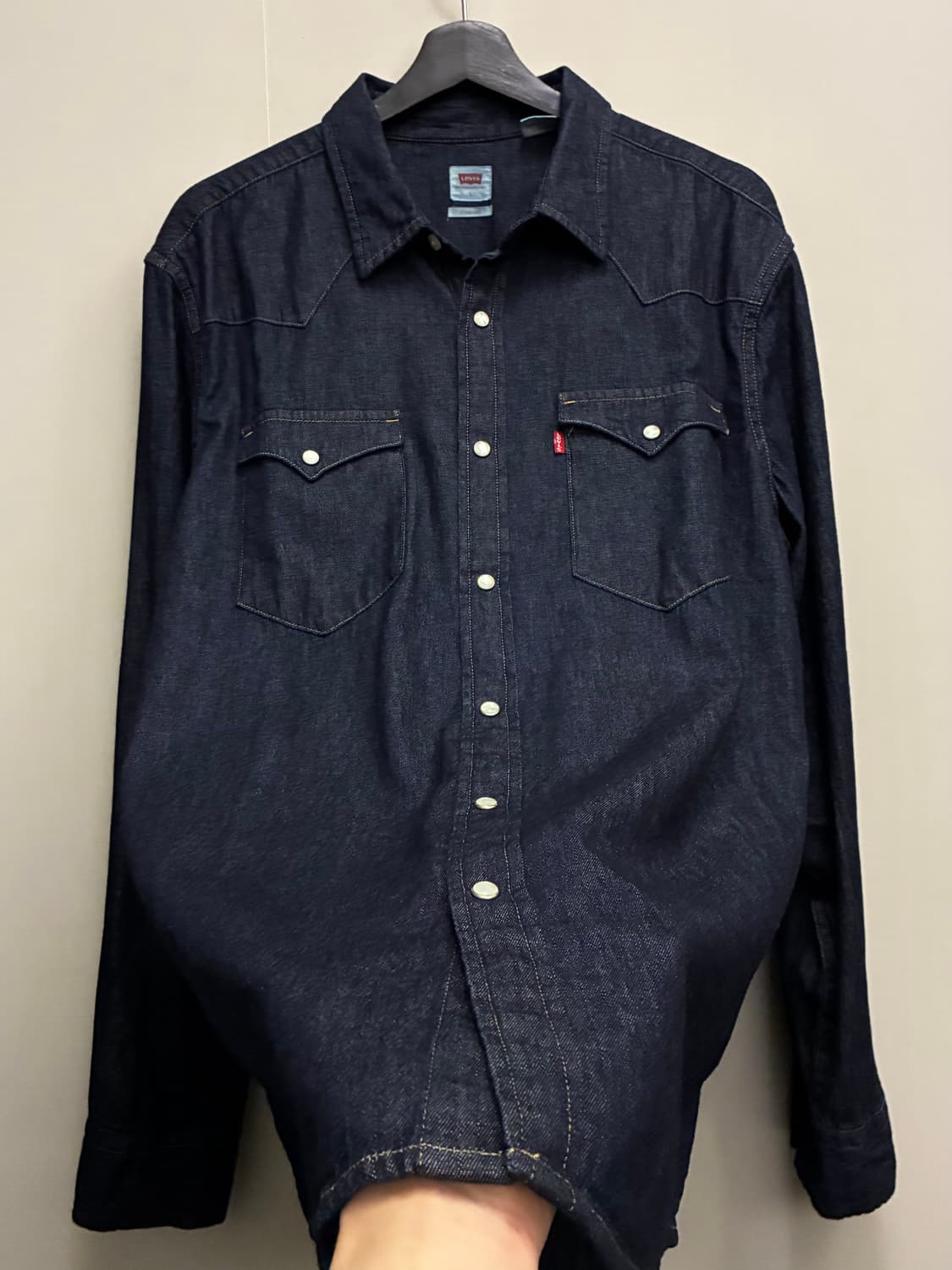 (L/105)리바이스 데님 투포켓 웨스턴셔츠 데님셔츠 levis 상품이미지6