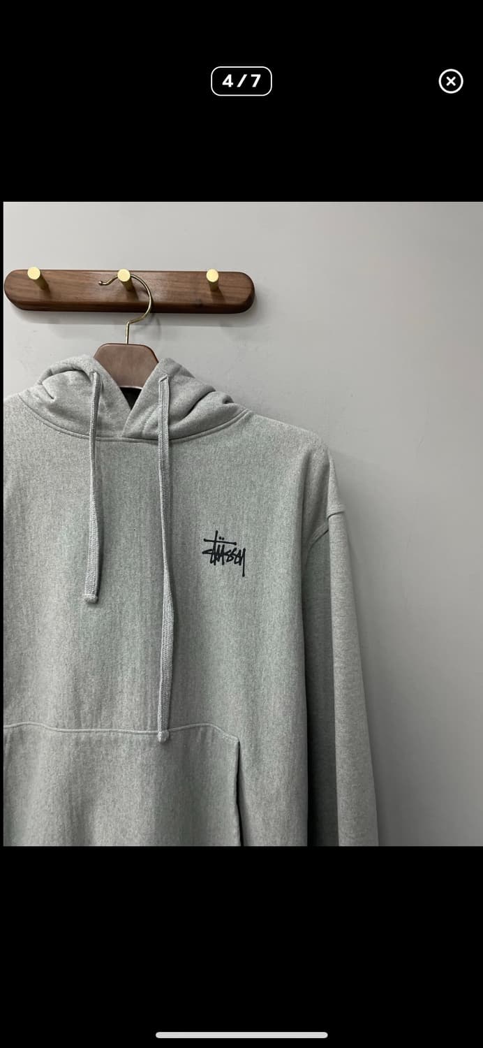 스투시 베이직로고 그레이 후드티 A3019 상품이미지4