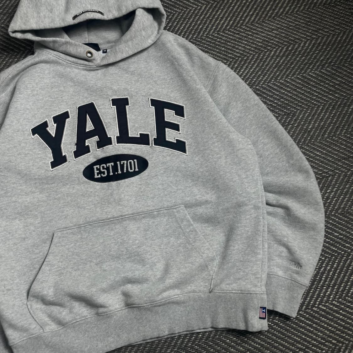예일 아치로고 그레이 후드 티셔츠o 4839 상품이미지3