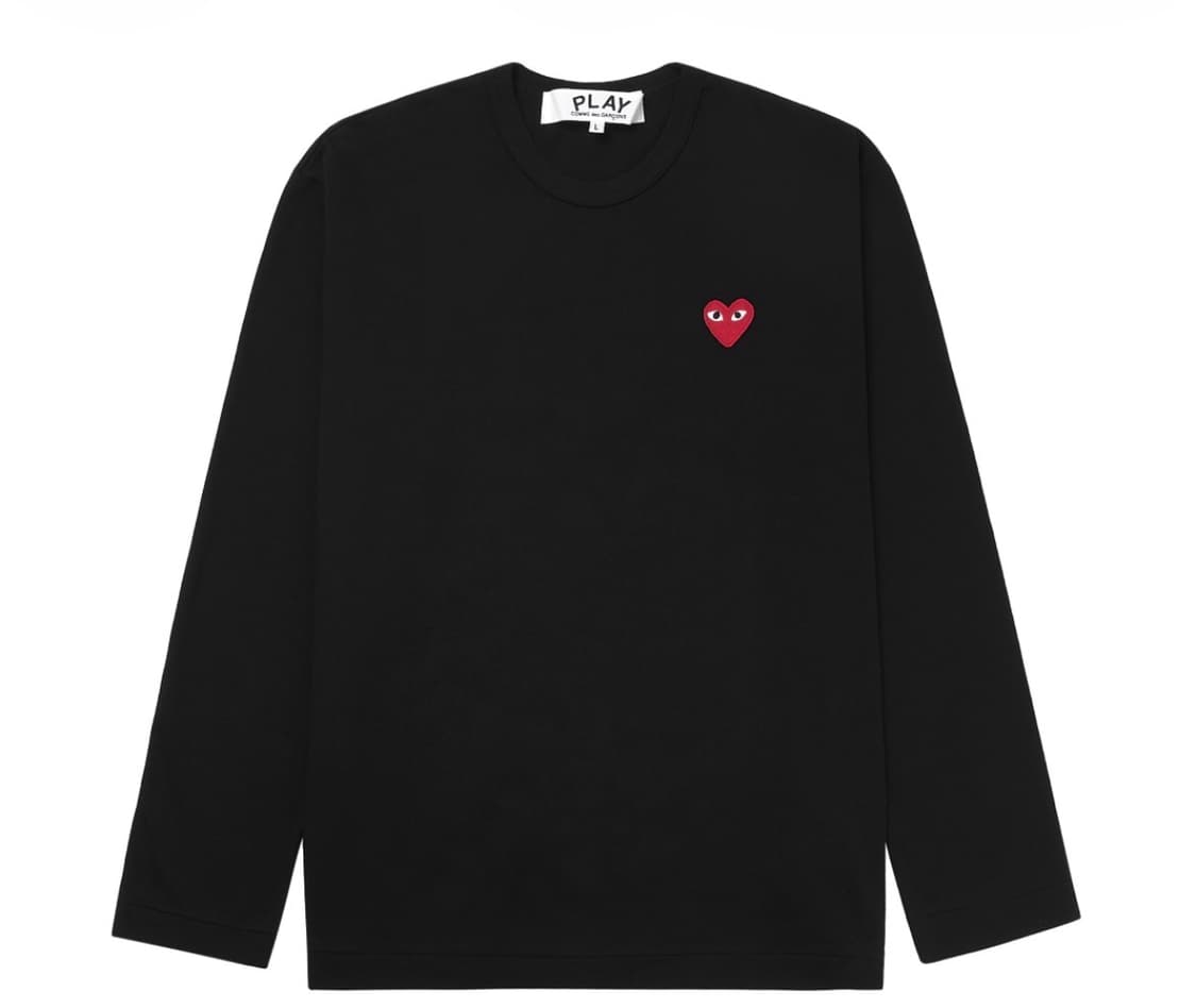 꼼데가르송 롱슬리브 티셔츠 블랙 상품이미지1