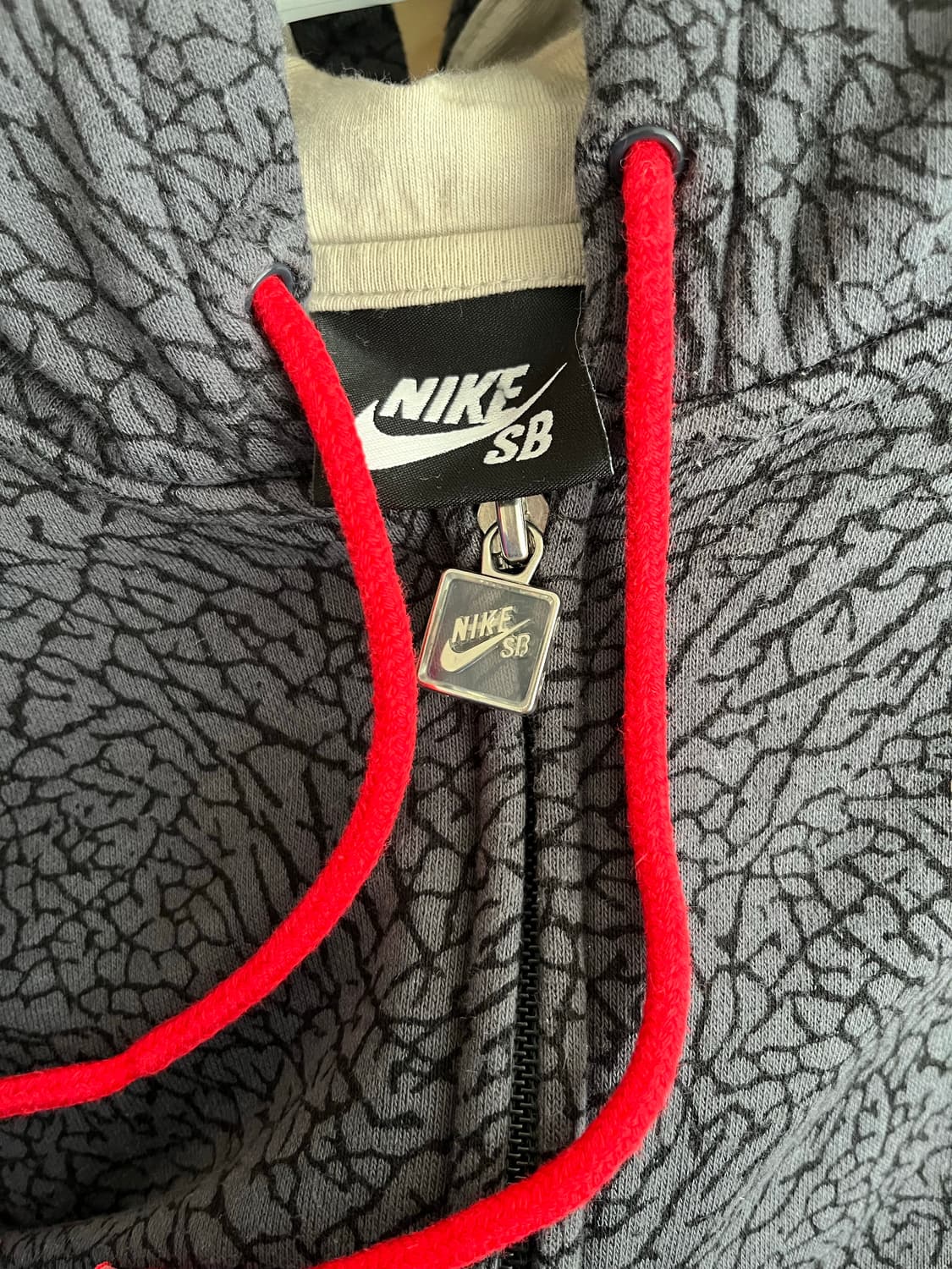 나이키 SB 엘리펀트 기모 후드집업 블랙 코끼리 패턴 상품이미지3