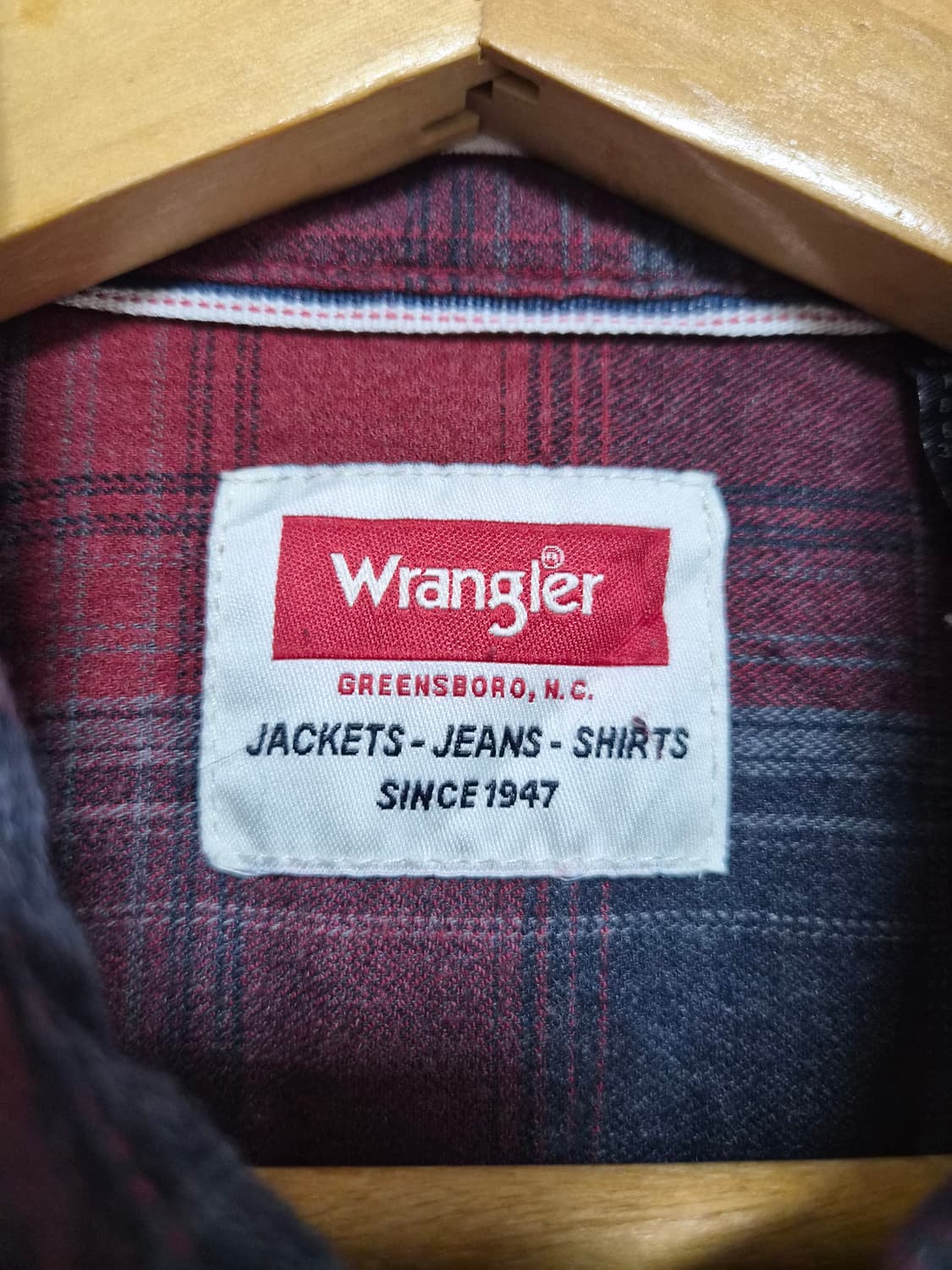 랭글러Wrangler 체크 웨스턴 셔츠 M사이즈 - S334 상품이미지3