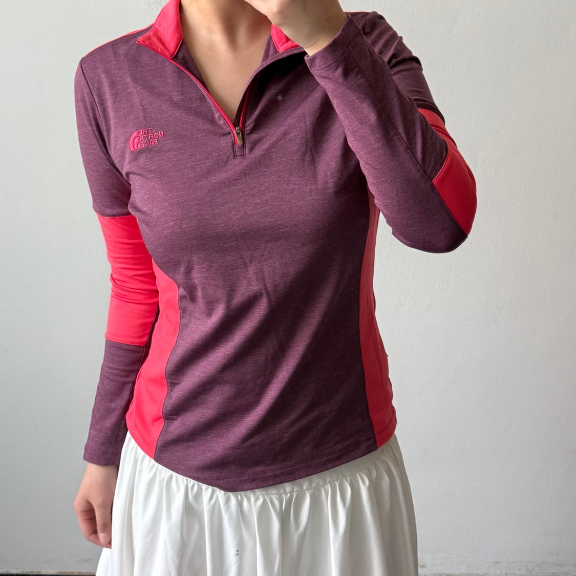 [XL] 노스페이스 우먼 핑크 반집업 상품이미지1