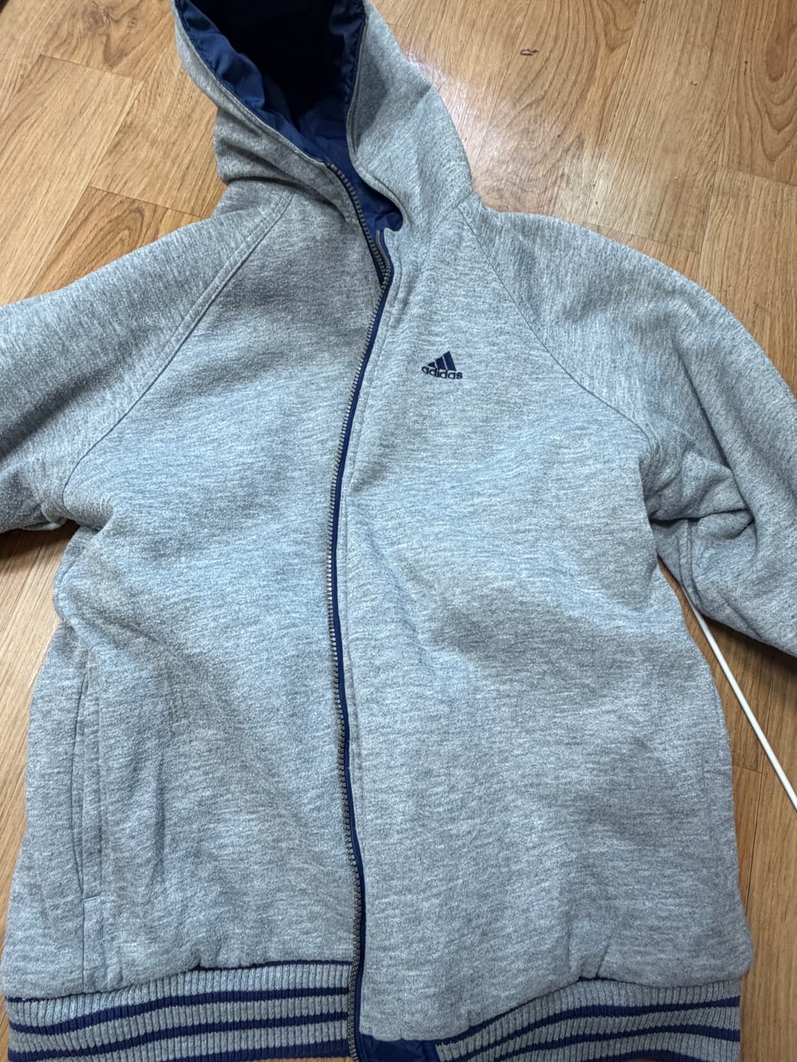 아디다스 리버시블 후드자켓 블루 상품이미지4