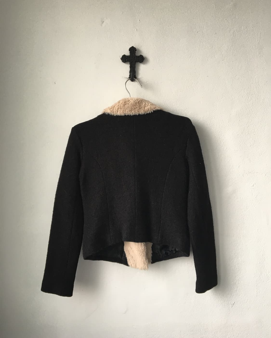 High neck fake fur suede jacket 상품이미지4