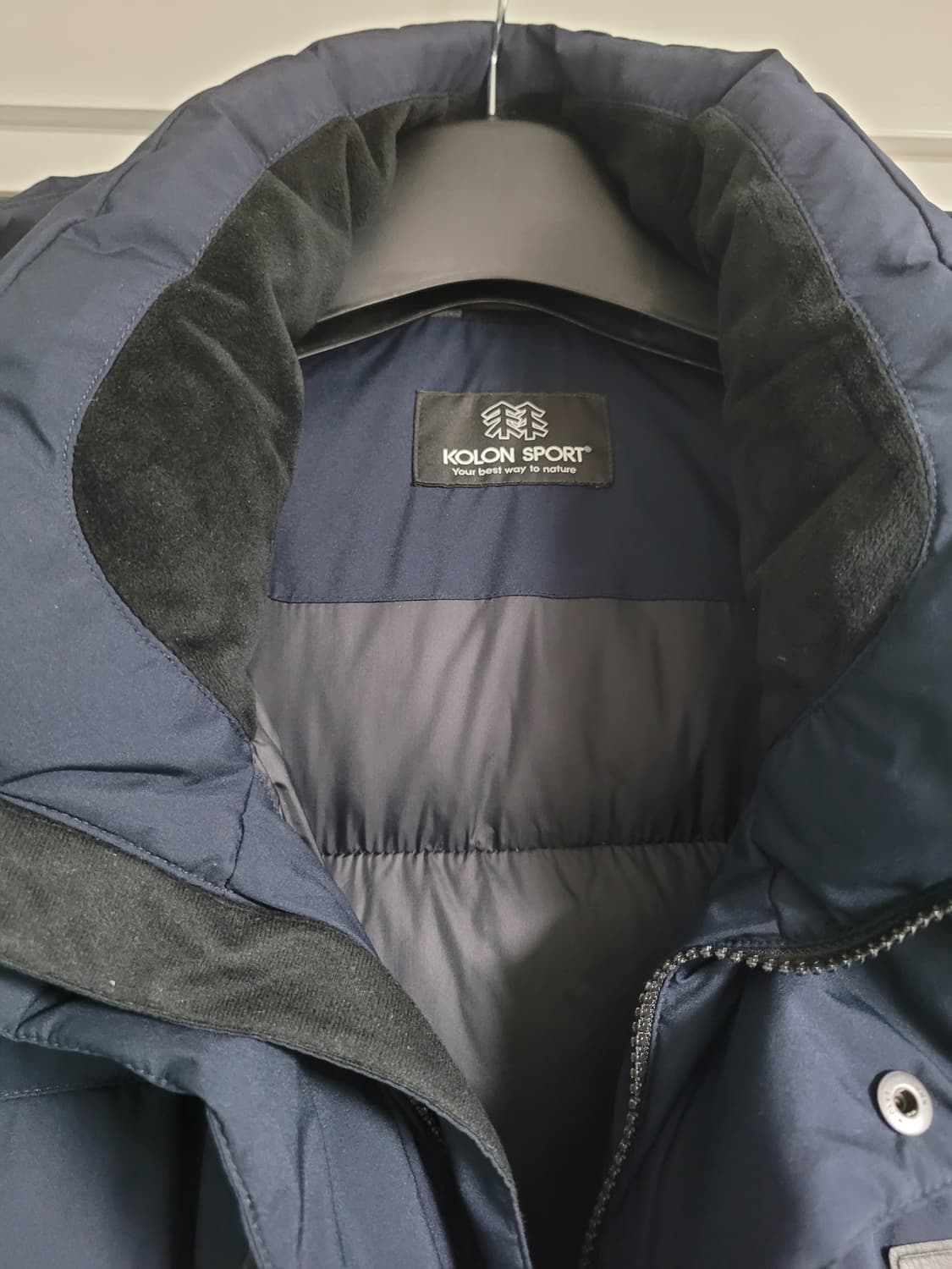 코오롱스포츠 테르누벨 다운롱패딩 네이비 105 상품이미지5