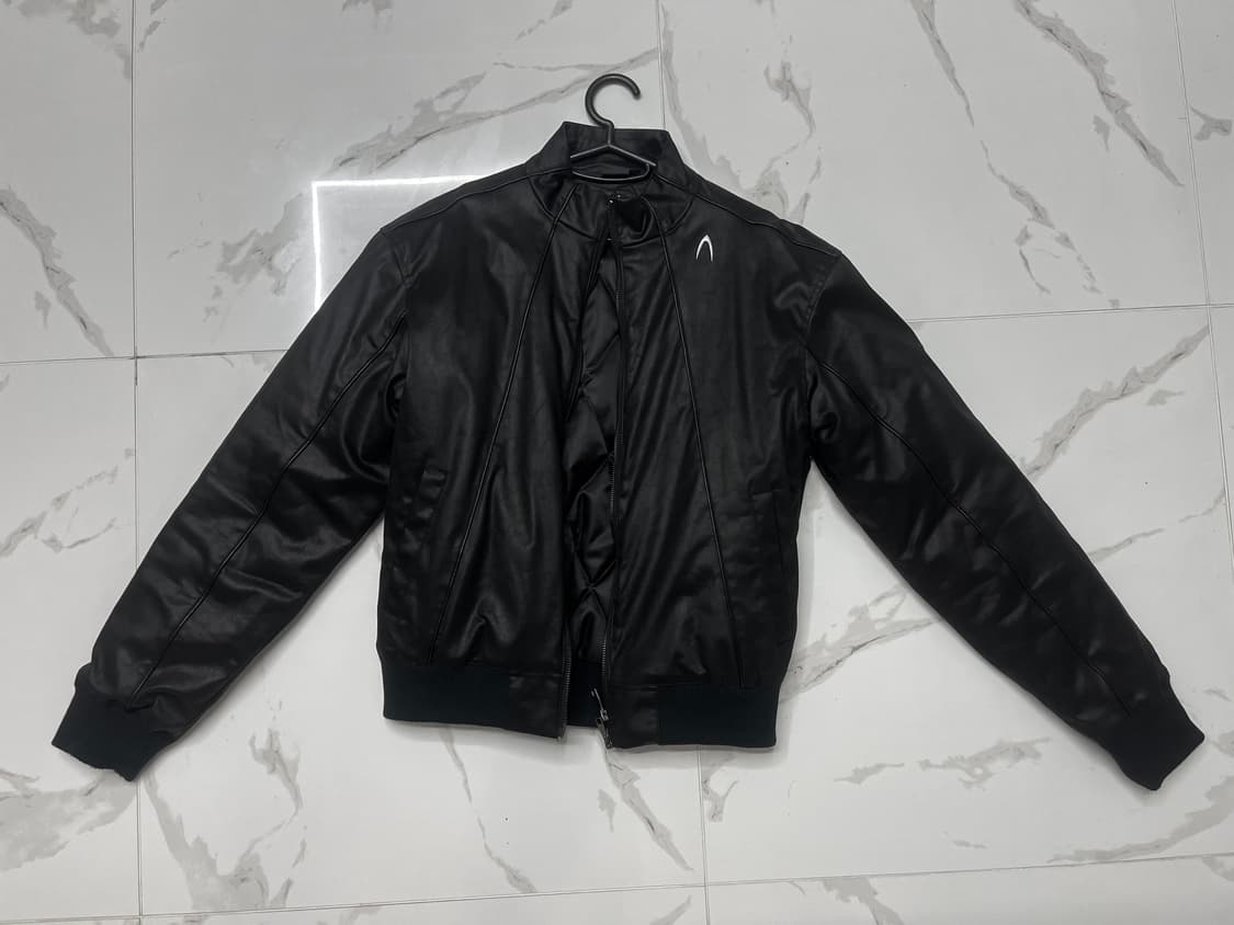 아캄 파이핑 레더 자켓 2사이즈 상품이미지3