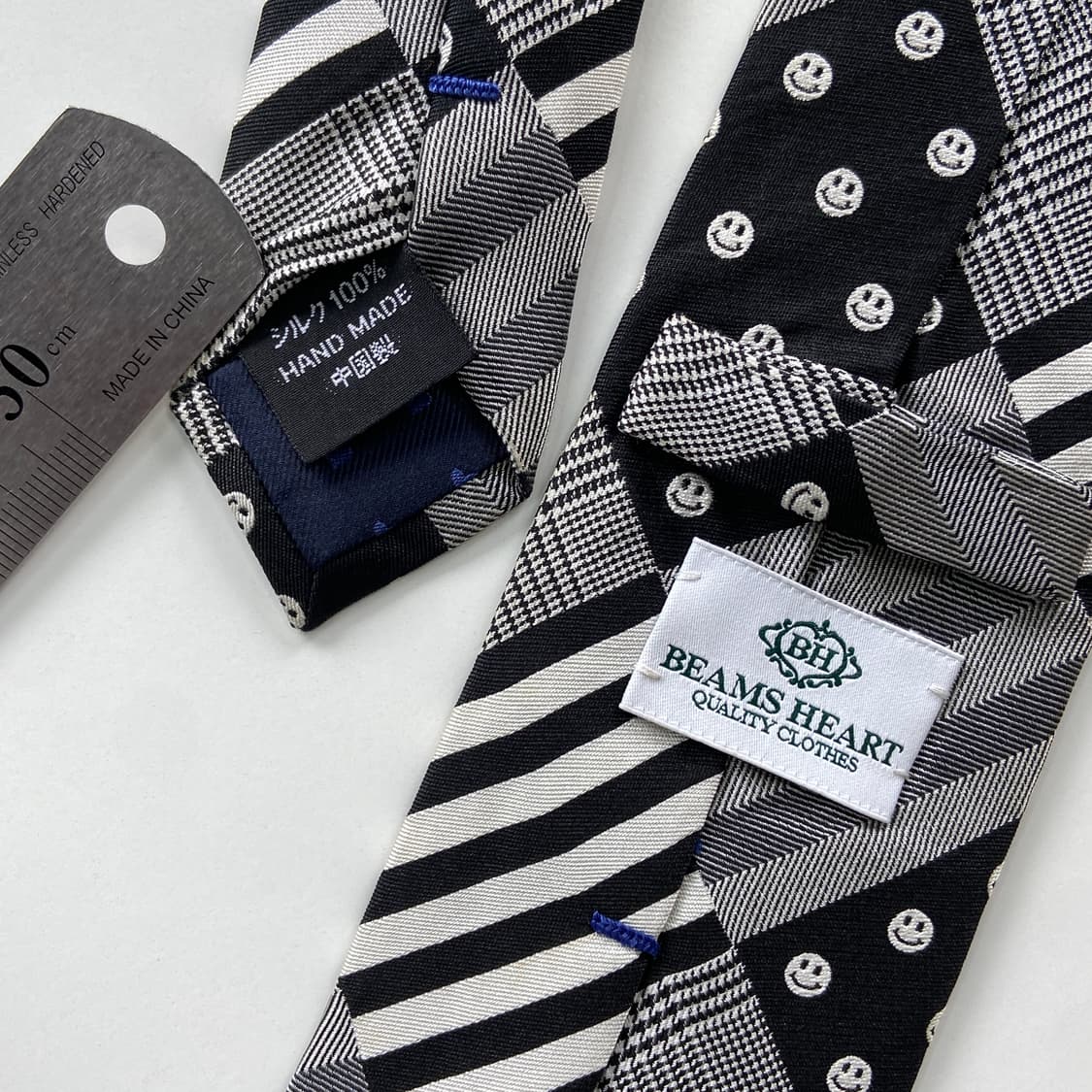 빔즈하트 (BEAMS HEART) 정품 명품 스마일 넥타이7.3cm 상품이미지7