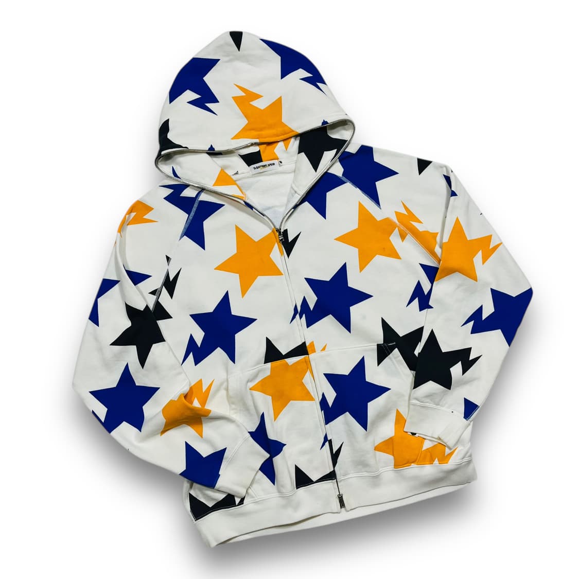 베이프 OG 멀티 스타 투웨이 화이트 후디 집업 상품이미지4