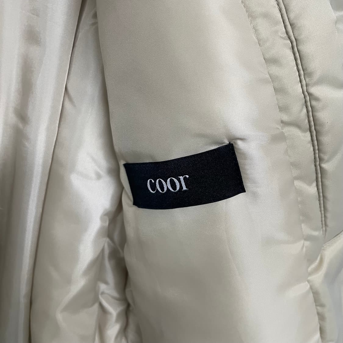 쿠어 Coor 나일론 봄버 자켓 베이지 상품이미지5