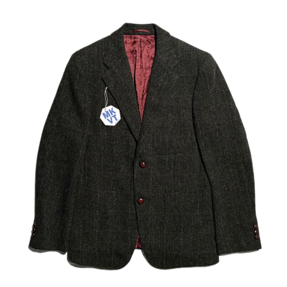 해리스 트위드 헤링본 체크 블레이저 상품이미지1