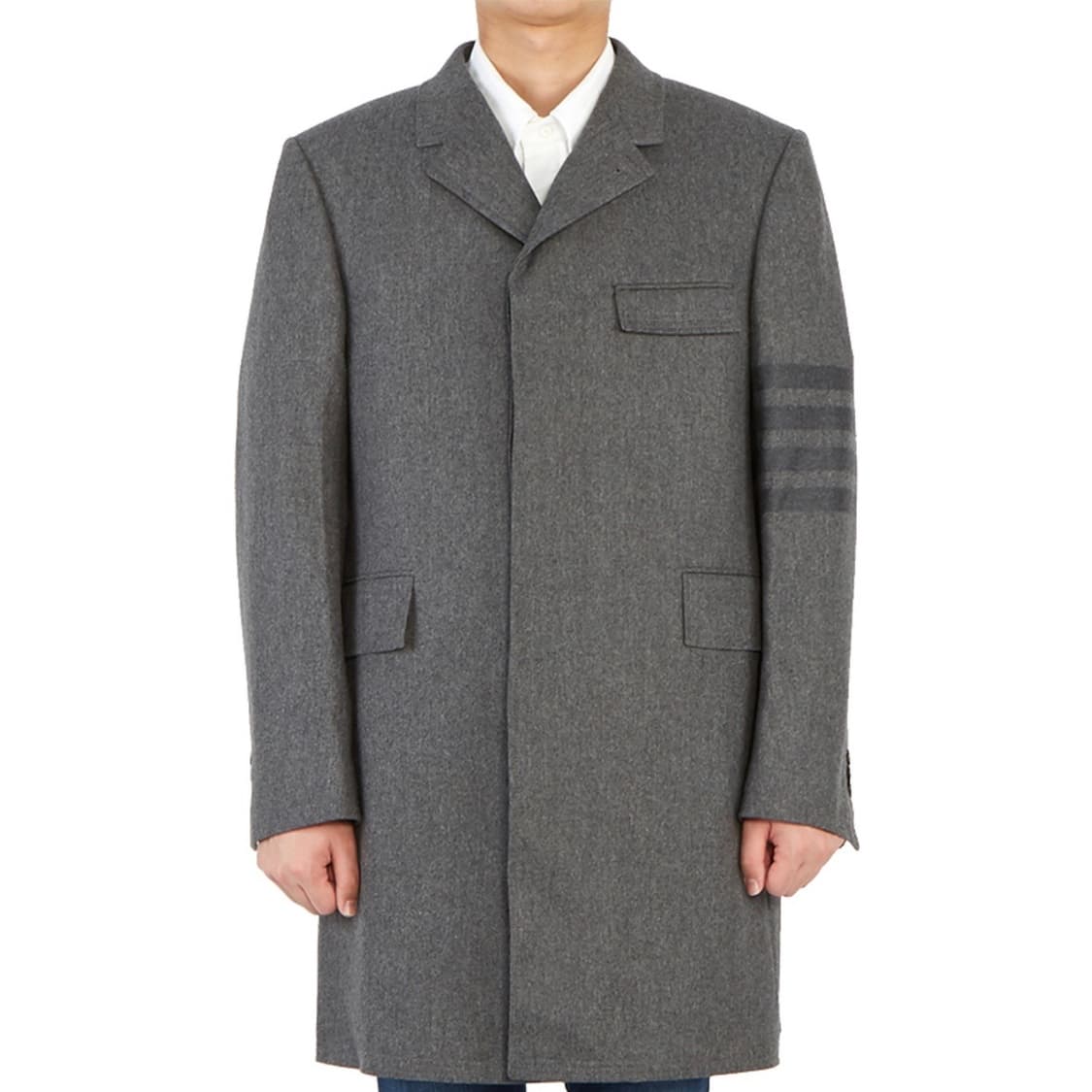 [S+급/2] 톰브라운 사선완장 울 체스터필드 오버 코트 그레이 상품이미지10