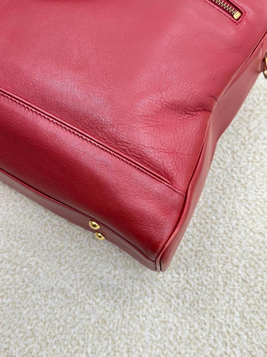 꾸레쥬 레드 핸드백 상품이미지7