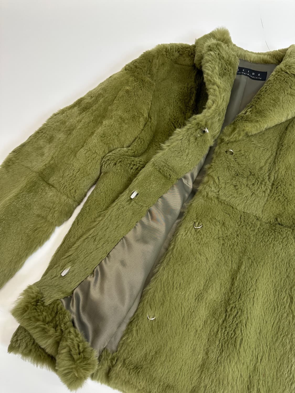 vintage rabbit 퍼자켓 44/55 올리브컬러 상품이미지4