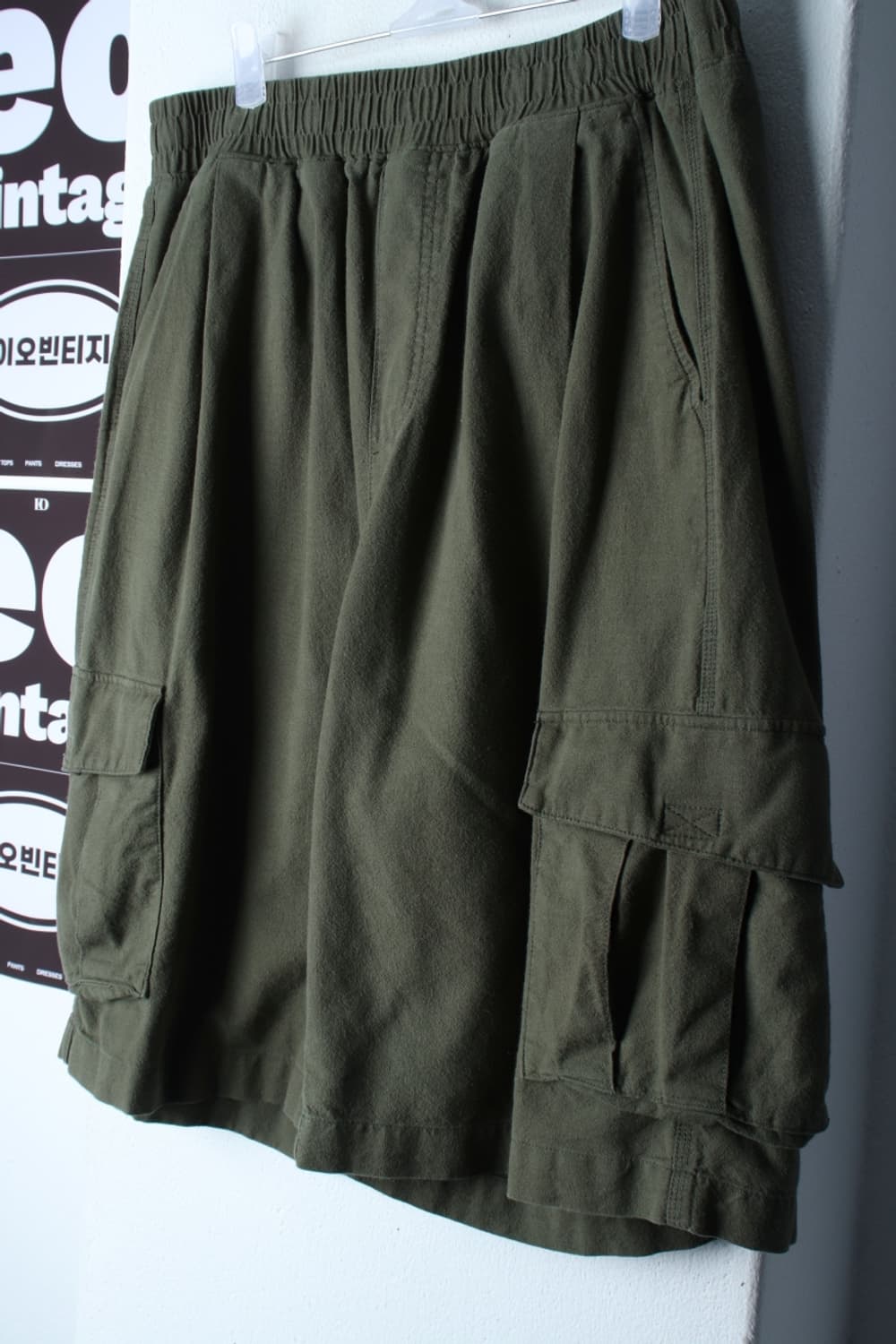 (XL-2XL) 퍼스텝 반바지 팬츠 버뮤다 카고 카키 올드스쿨-P9927 상품이미지1