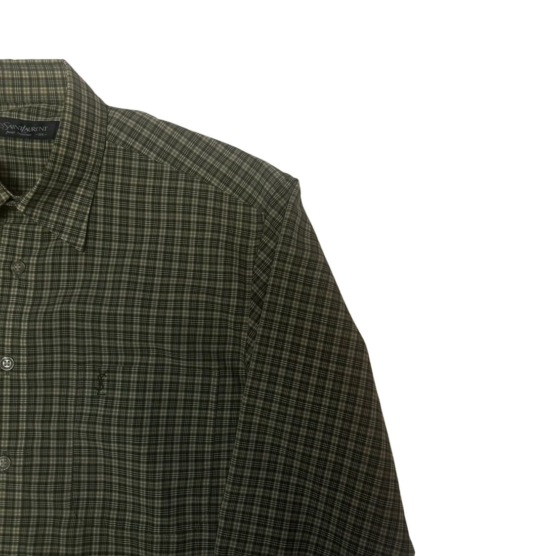 입생로랑 뿌르옴므 그린체크셔츠 95 상품이미지2