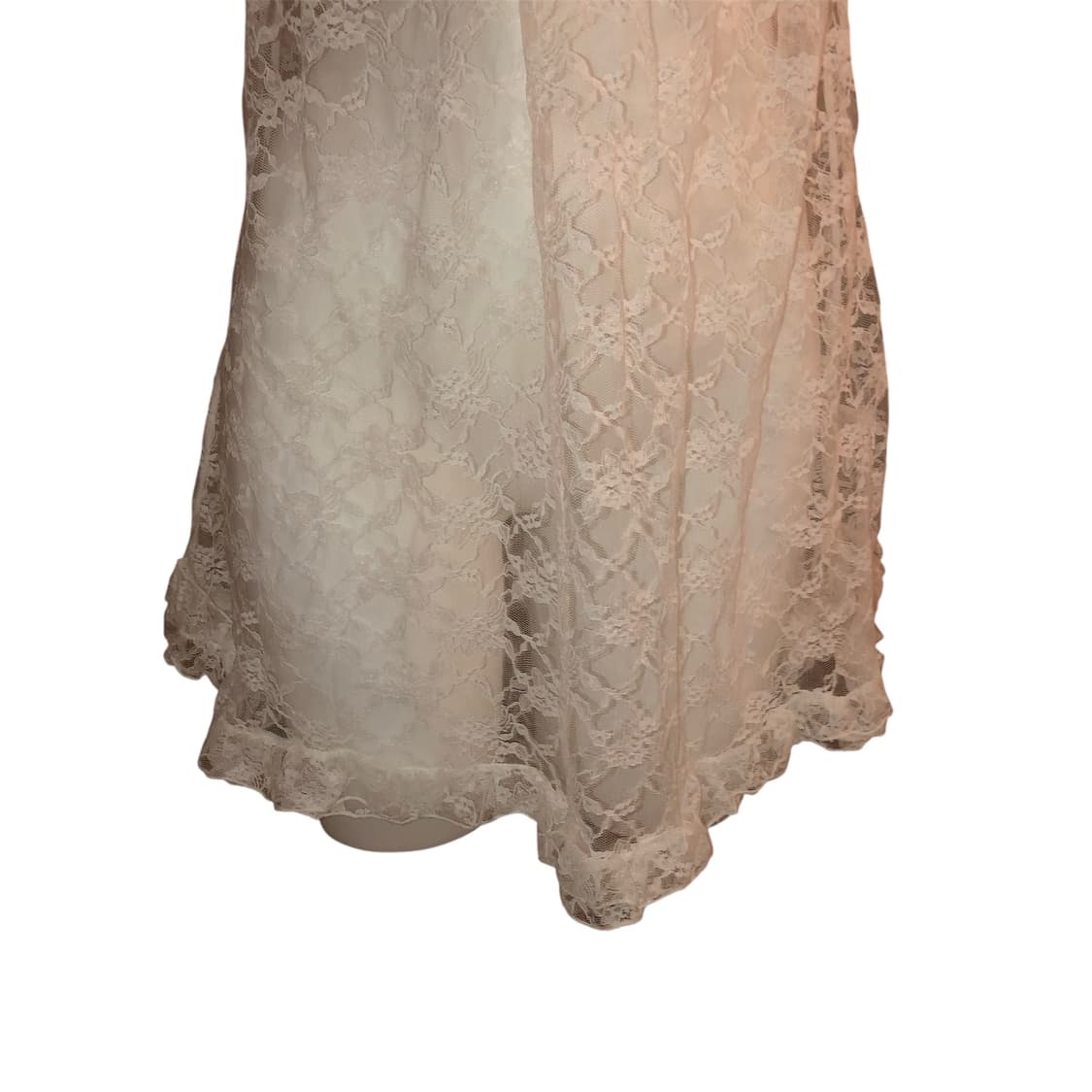 리본 프릴 레이스 슬리브리스 원피스 상품이미지3