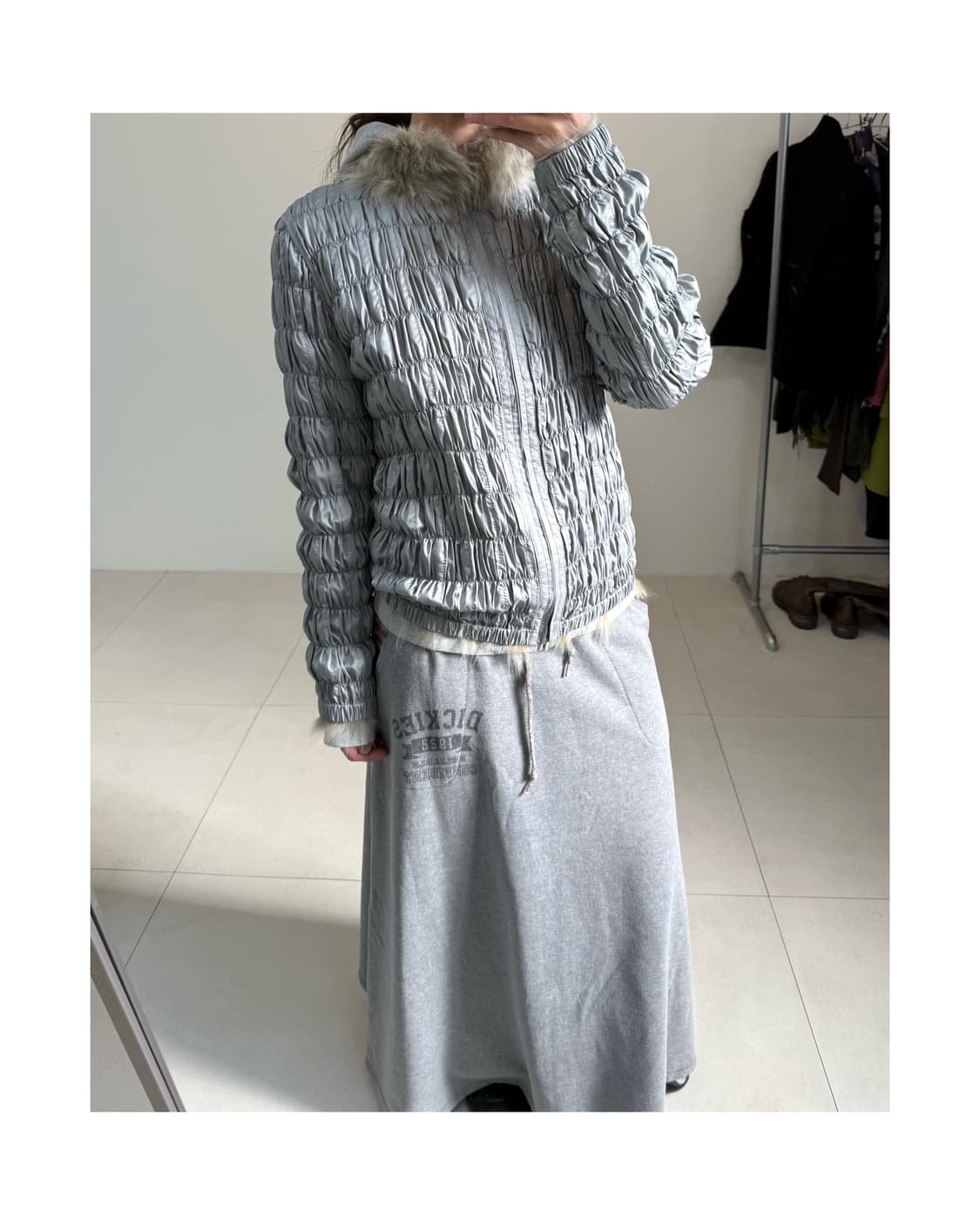 빈티지 셔링 폭스퍼 자켓 상품이미지5