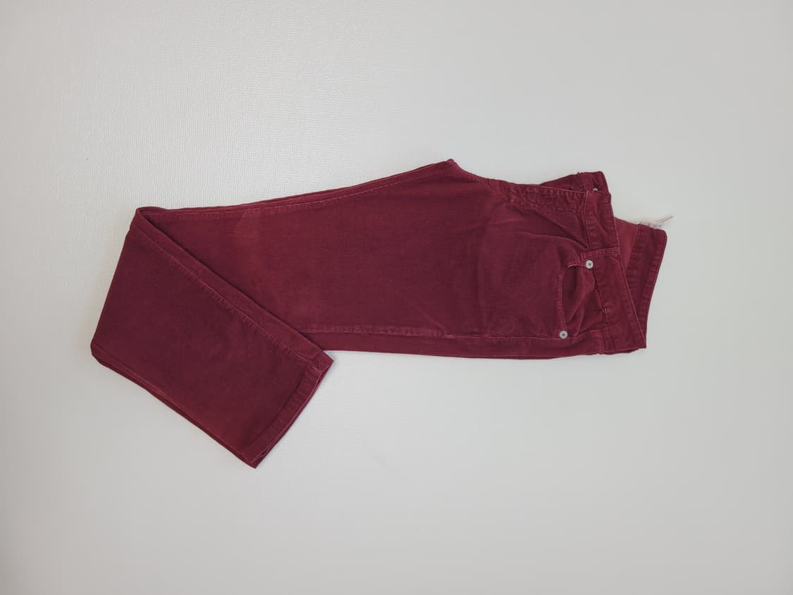자라 ZARA 남자 코듀로이 바지 33 버건디 상품이미지2