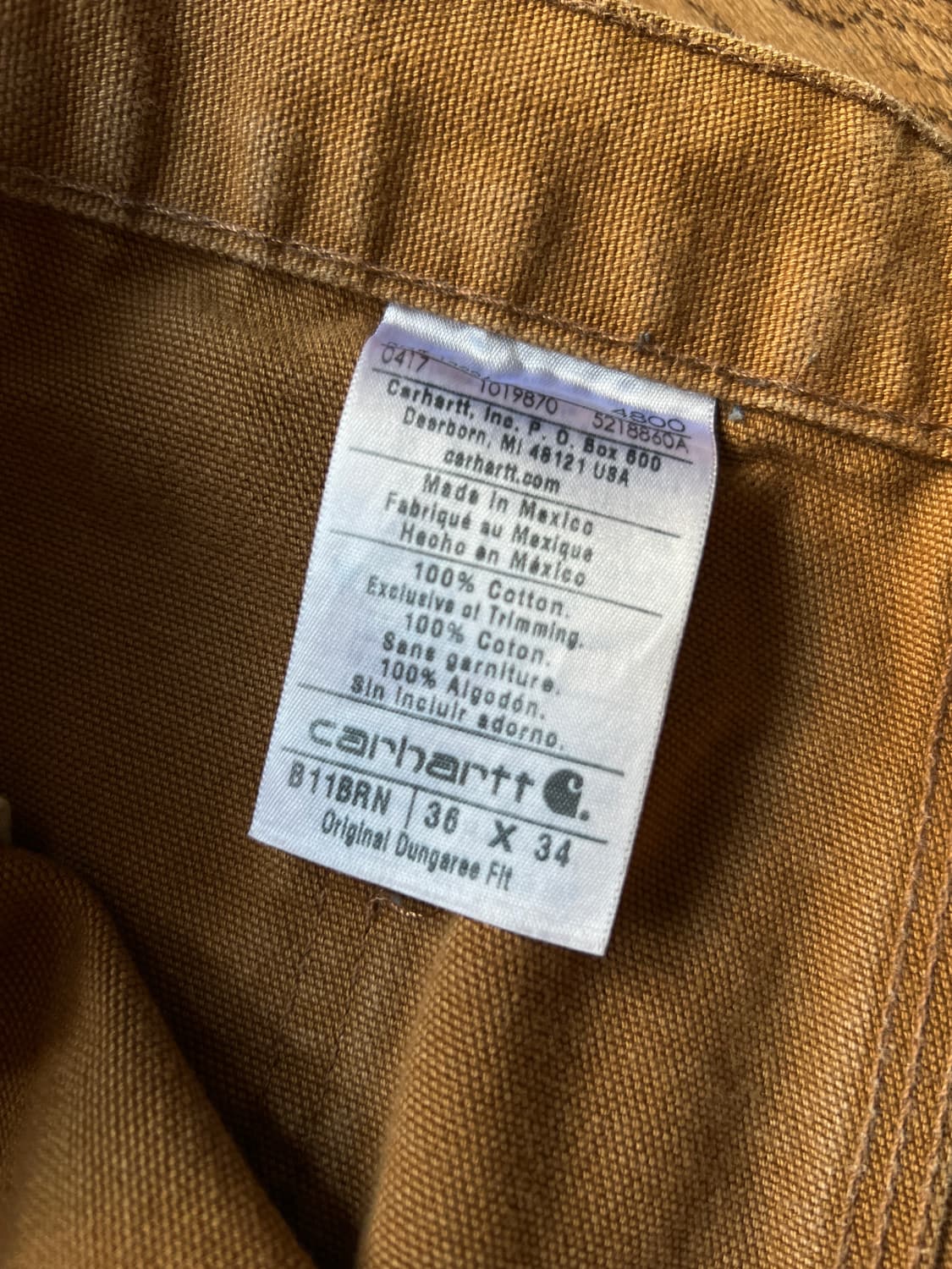 [36]칼하트 USA 브라운 싱글니 페인팅 워크팬츠 상품이미지4