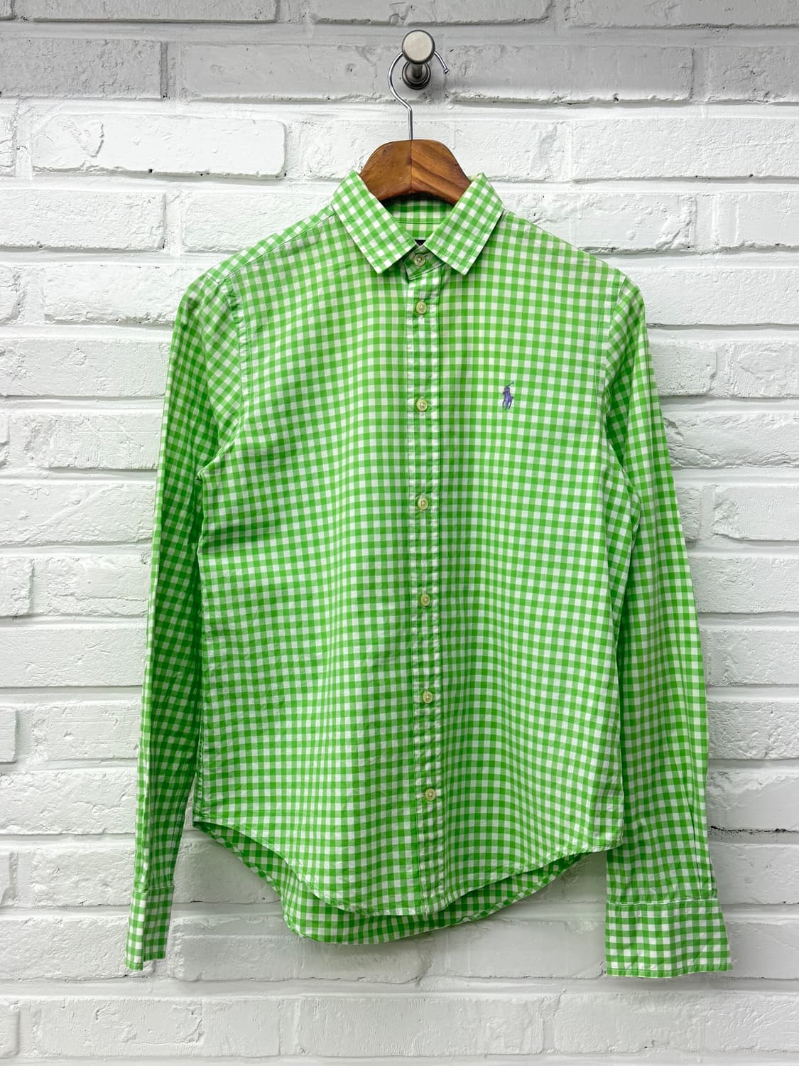 폴로 그린 체크 셔츠 상품이미지3