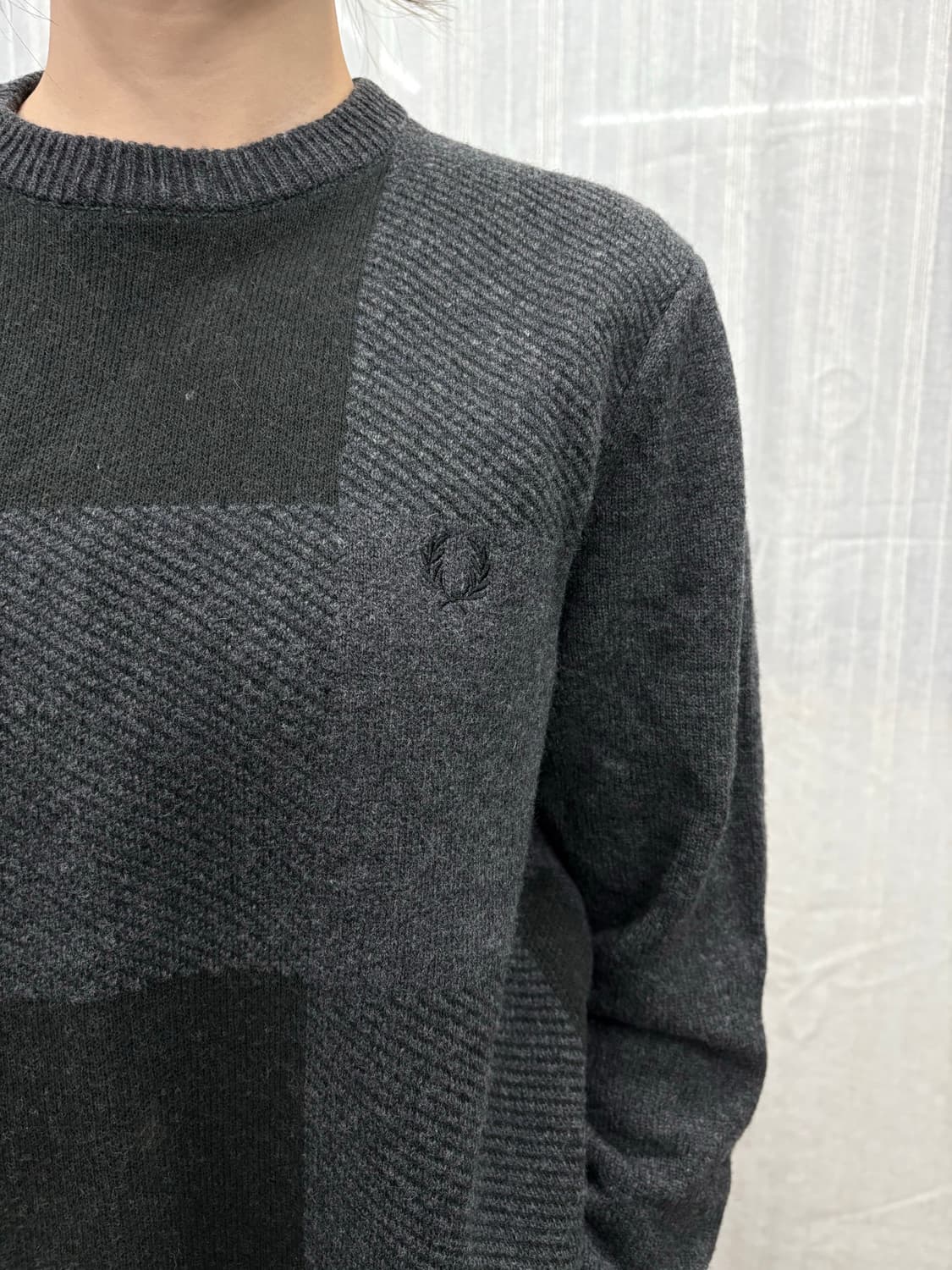 프레드페리 로고 울니트 상품이미지2