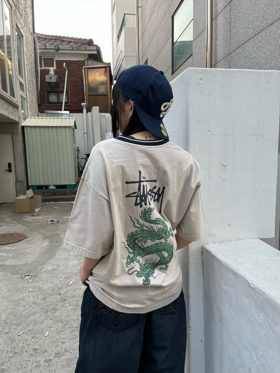 스투시 아카이브 드래곤 오버핏 티셔츠 상품이미지3