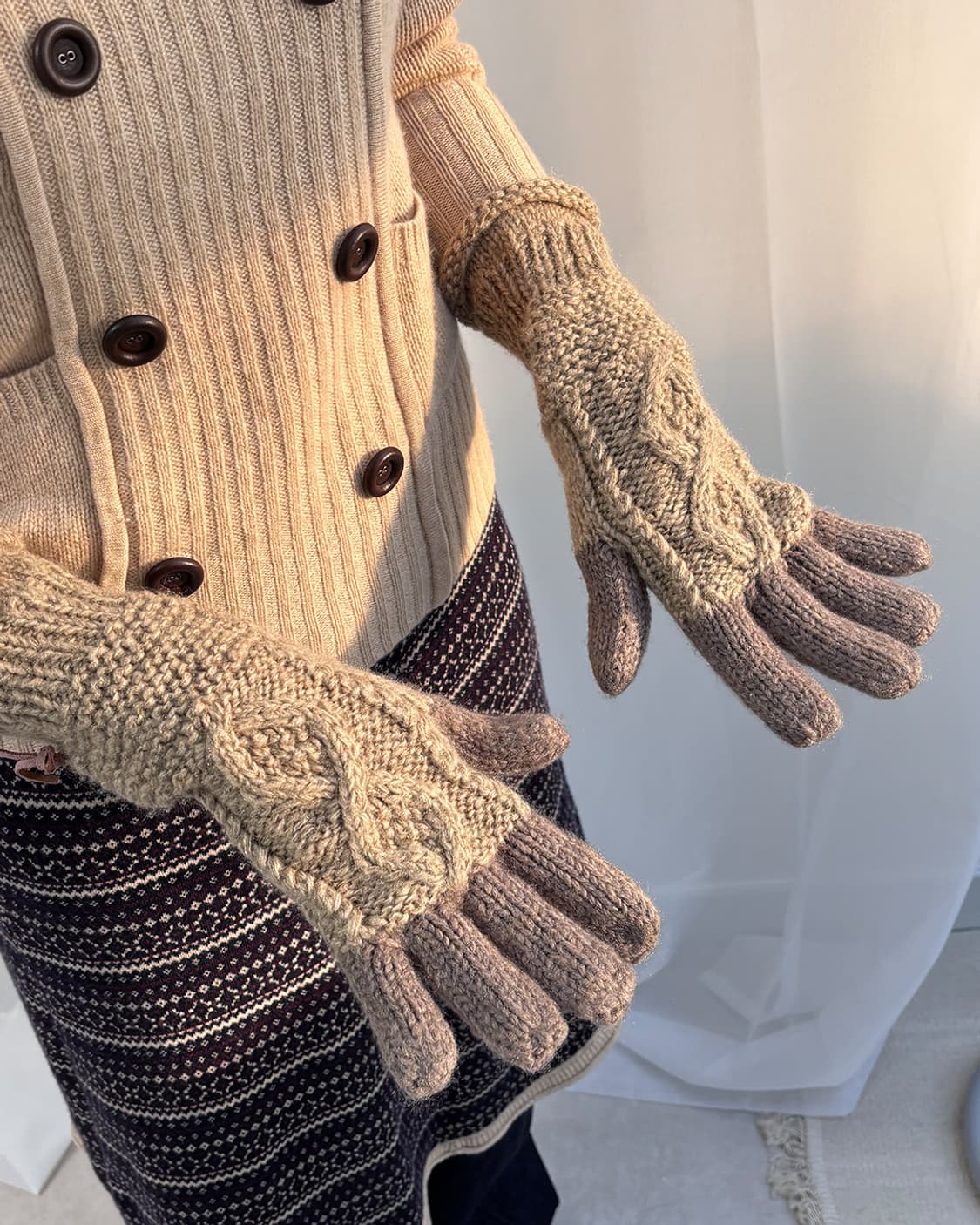 omo finger toe point knit gloves 상품이미지1
