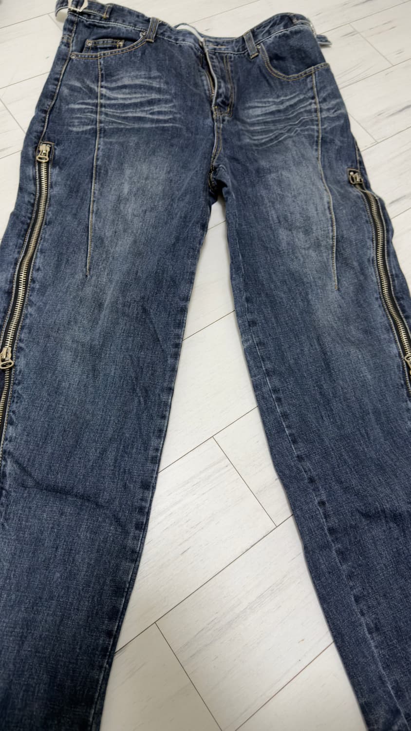 스키즘 인듀싱 CONVERTIBLE ZIP UP JEANS BLUE L 상품이미지1