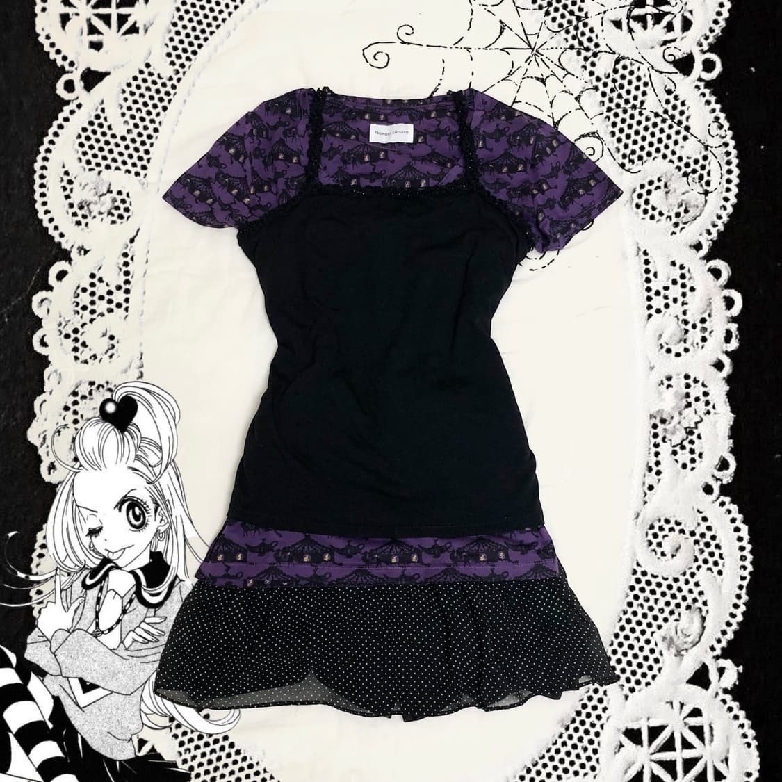 Sugar Sugar Rune 𝄢 쇼콜라 도트 코디 세트 3p 상품이미지1