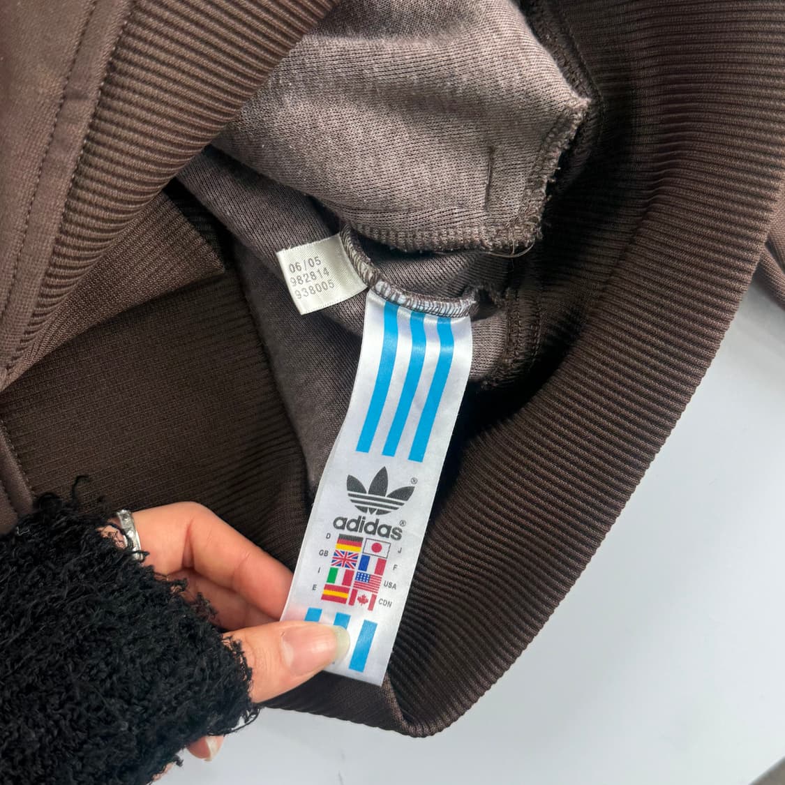 Adidas 아디다스 파이어로고 오렌지 브라운 져지 후드집업 상품이미지6