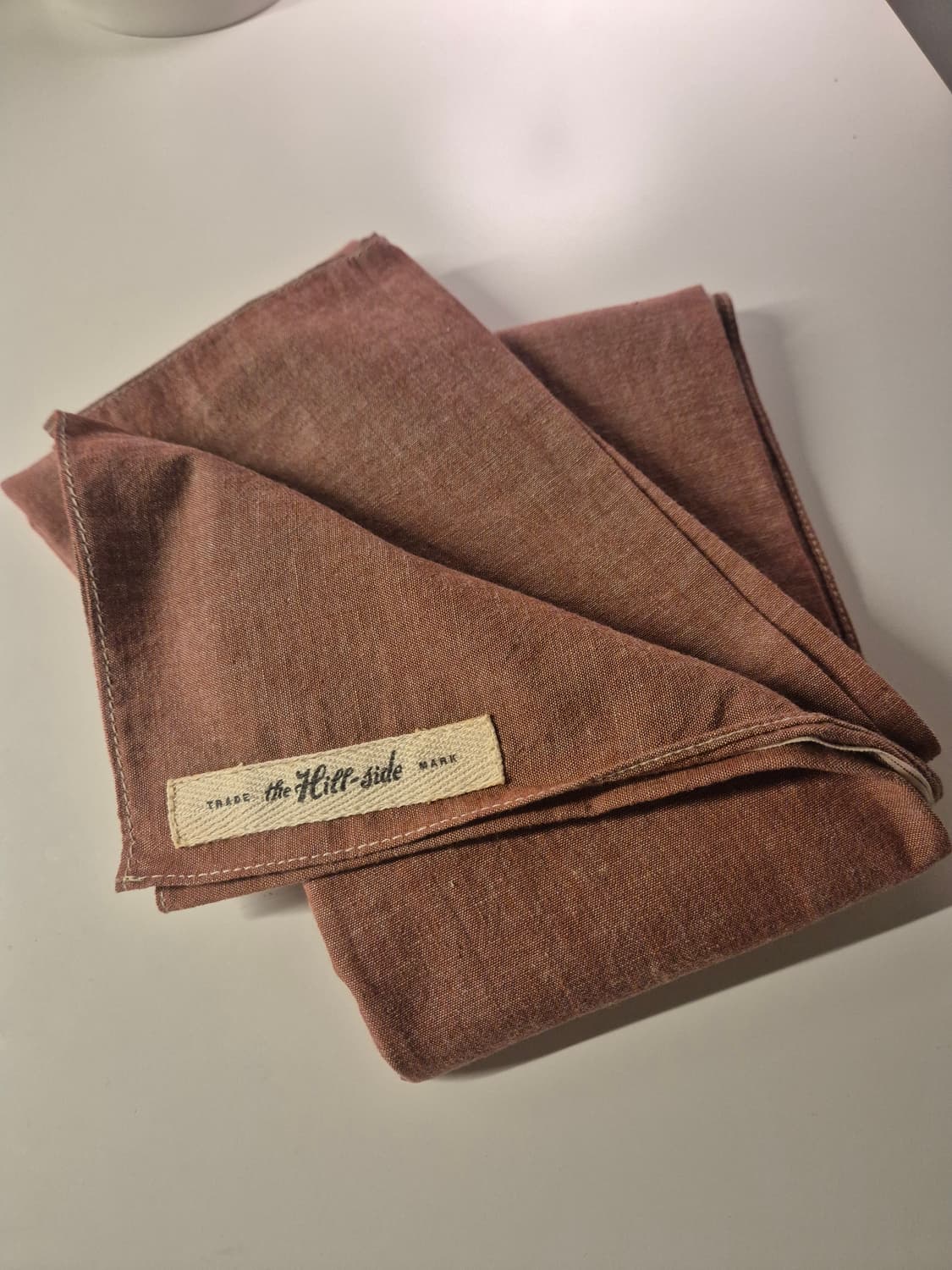 The Hill-Side 셀비지 샴브레이 스카프 Plum Violet 상품이미지1