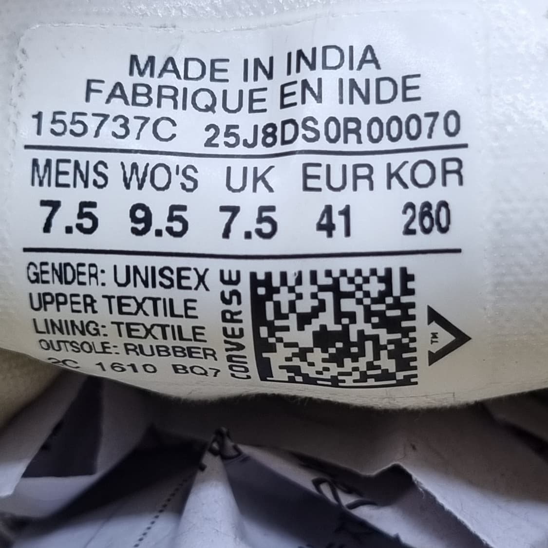 컨버스 척테일러 민트 남성스니커즈 260 상품이미지6