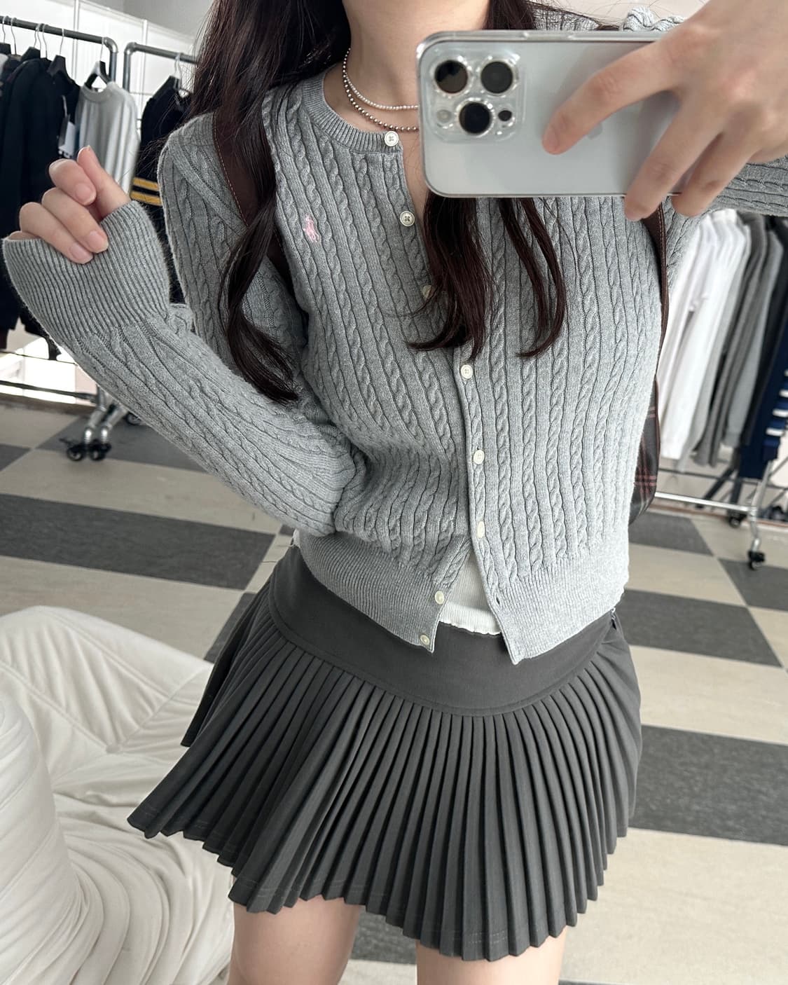 폴로 랄프로렌 그레이 케이블 니트 가디건 상품이미지9
