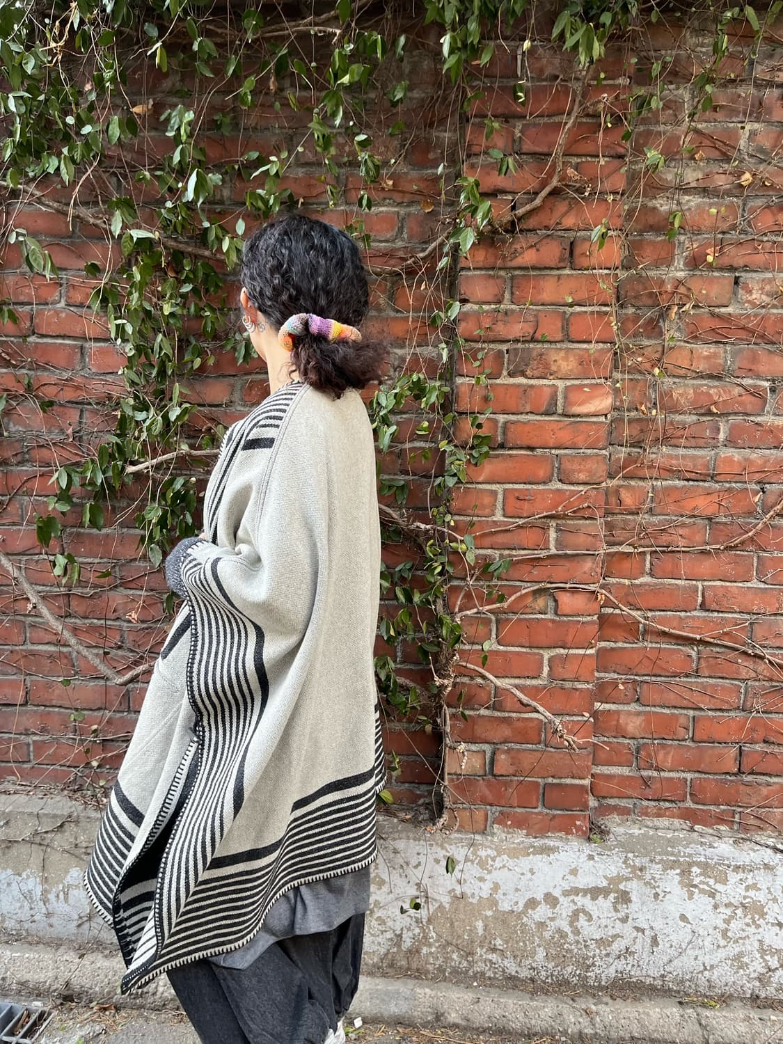 일본 무드 리버시블 케이프 카디건 상품이미지3