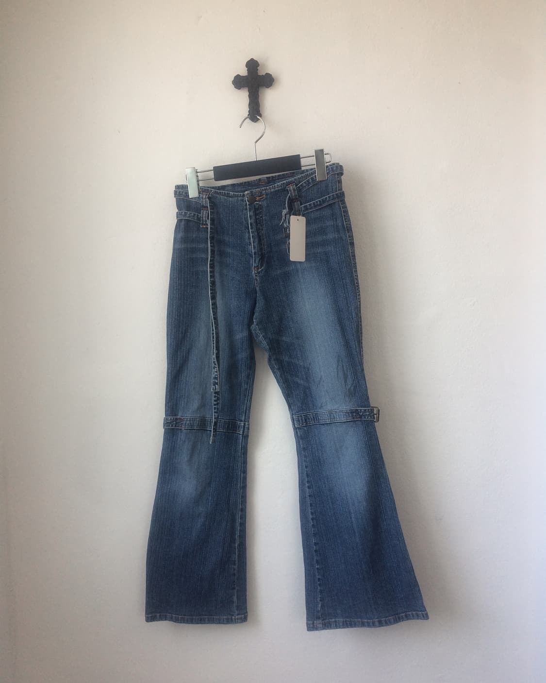 Belted denim pants 상품이미지1