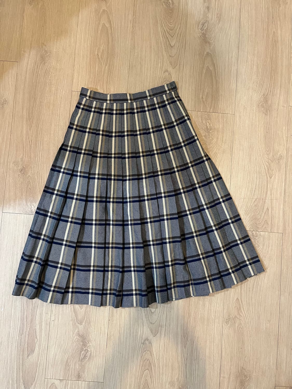 빈티지 체크 롱스커트 상품이미지1