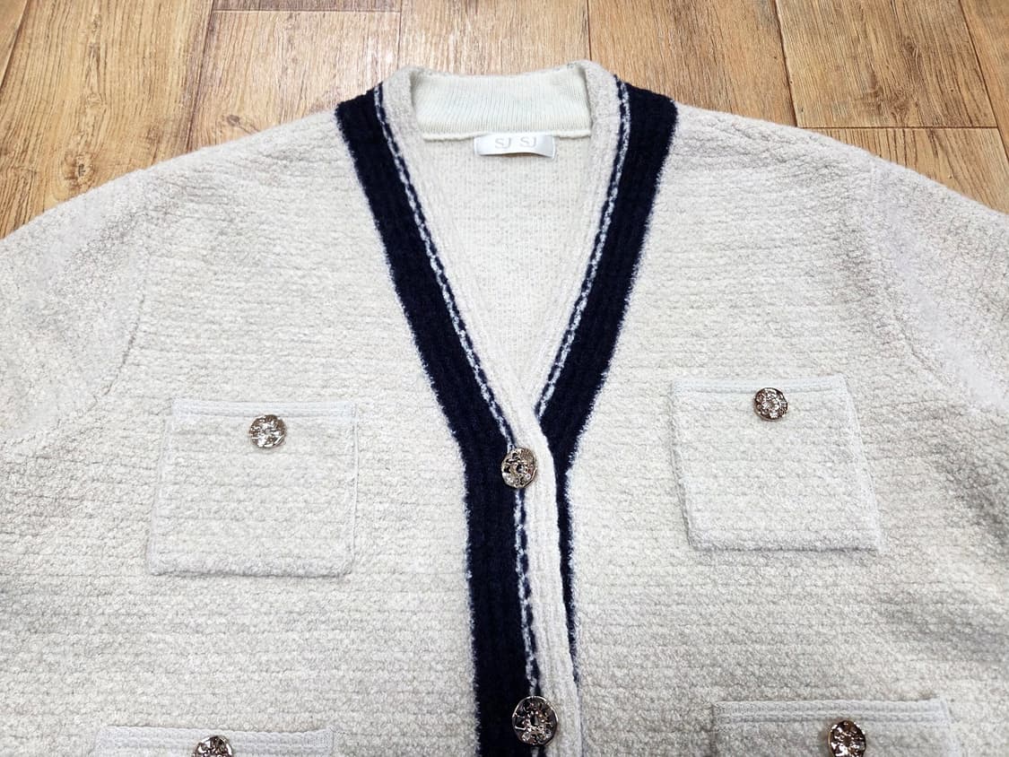 SJSJ 캐시미어 블렌드 컬러 라인 니트자켓 프리사이즈 상품이미지7