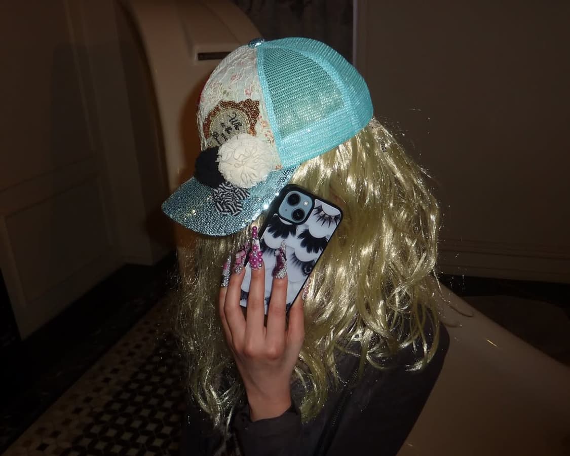 GIRLY Spangle Cap(Blue) 상품이미지3