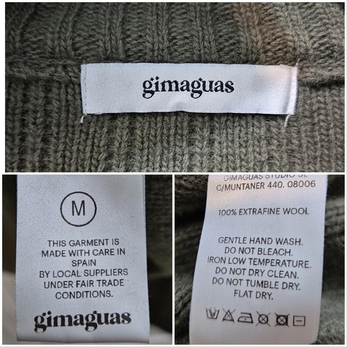 기마구아스 사이드집업 터틀넥 니트 상품이미지7