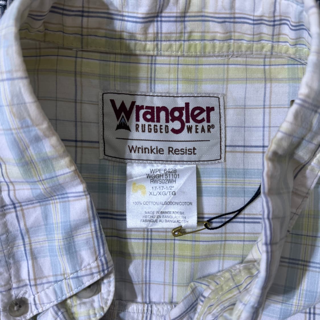 빈티지 Wrangular 체크 반팔 셔츠(kold_8454) 상품이미지3