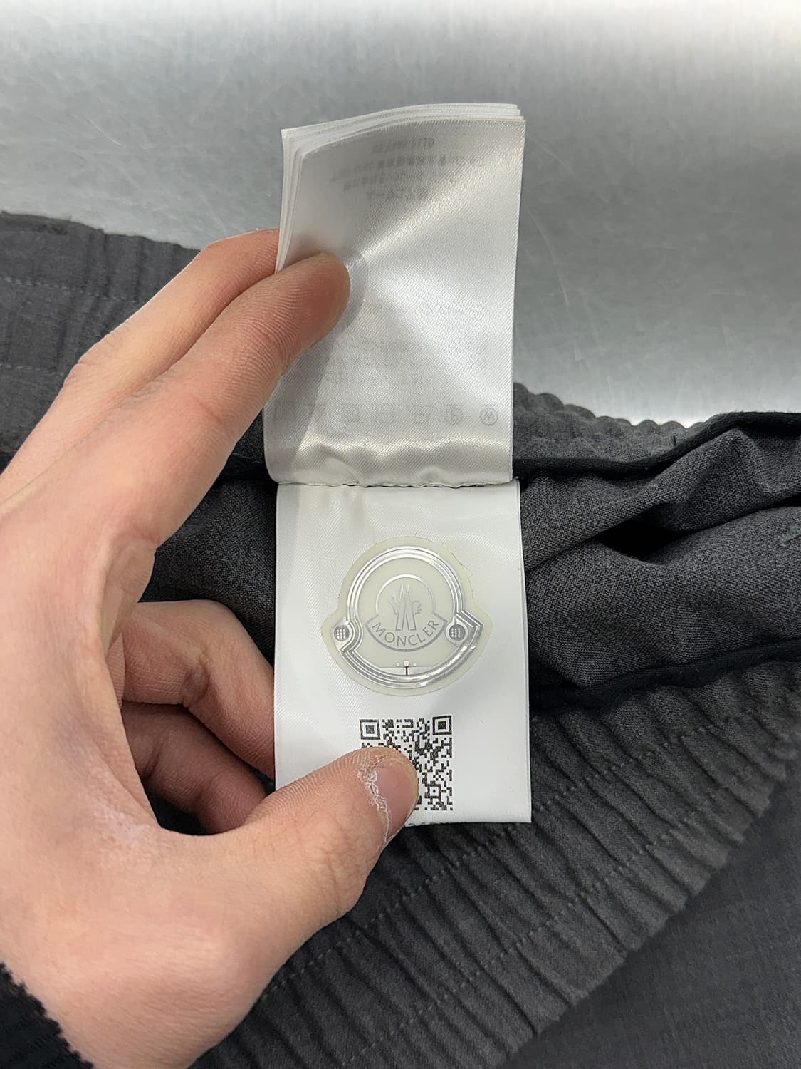 몽클레르 그레이 멜란지 드로스트링 웨이스트 팬츠 상품이미지8