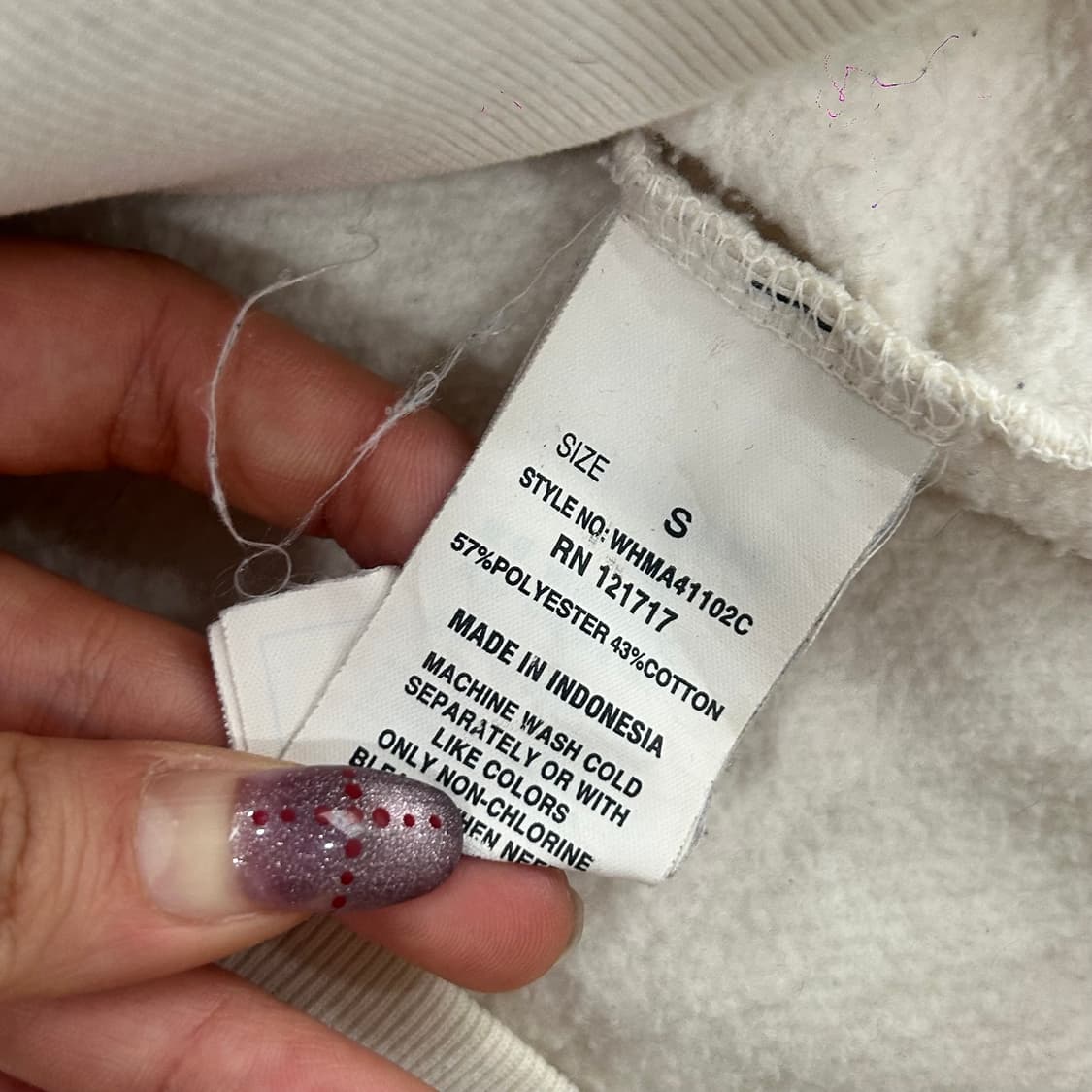 Who.A.U 후아유 블루 레터링 로고 아이보리 후드집업 상품이미지7