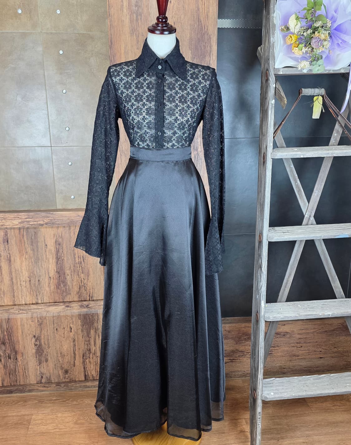 오간자 맥시롱 스커트 상품이미지2