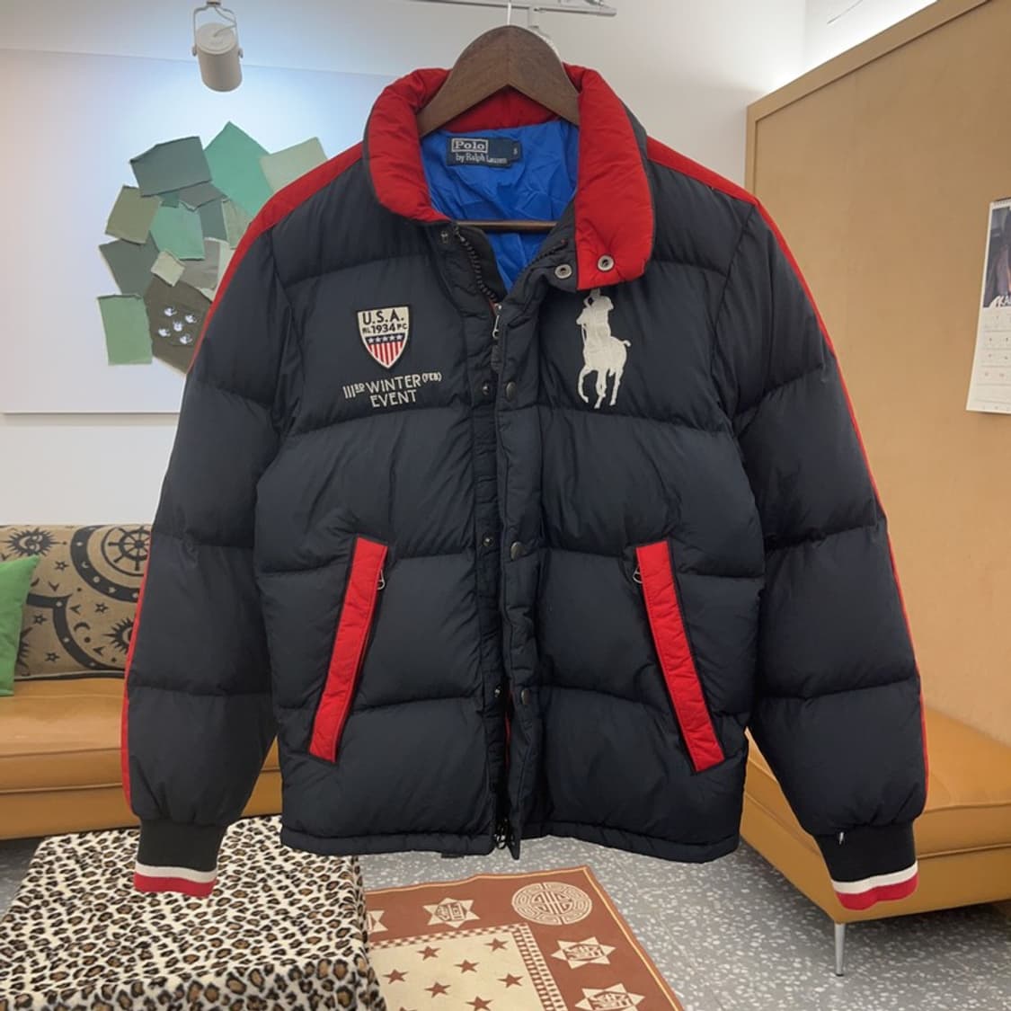 폴로 랄프로렌 빅포니 올드스쿨 레이싱 USA 덕다운 패딩 S C08998 상품이미지3