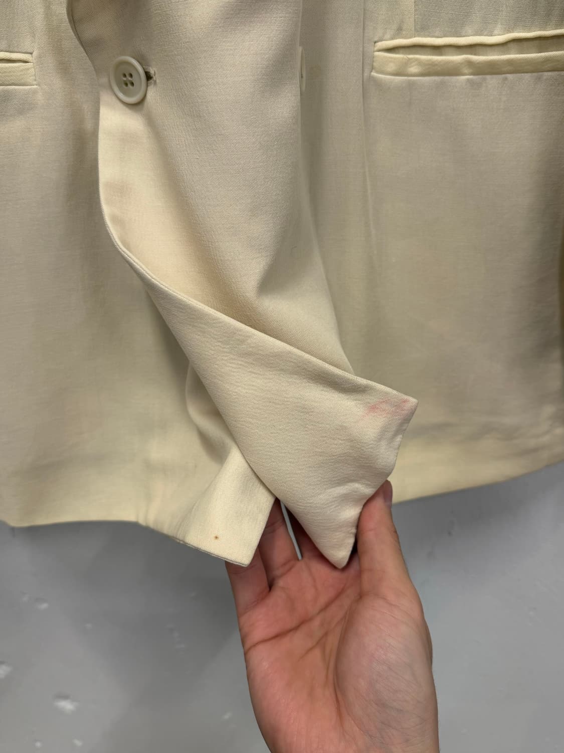  L) LANVIN Paris Double-Breasted Tencel  상품이미지4