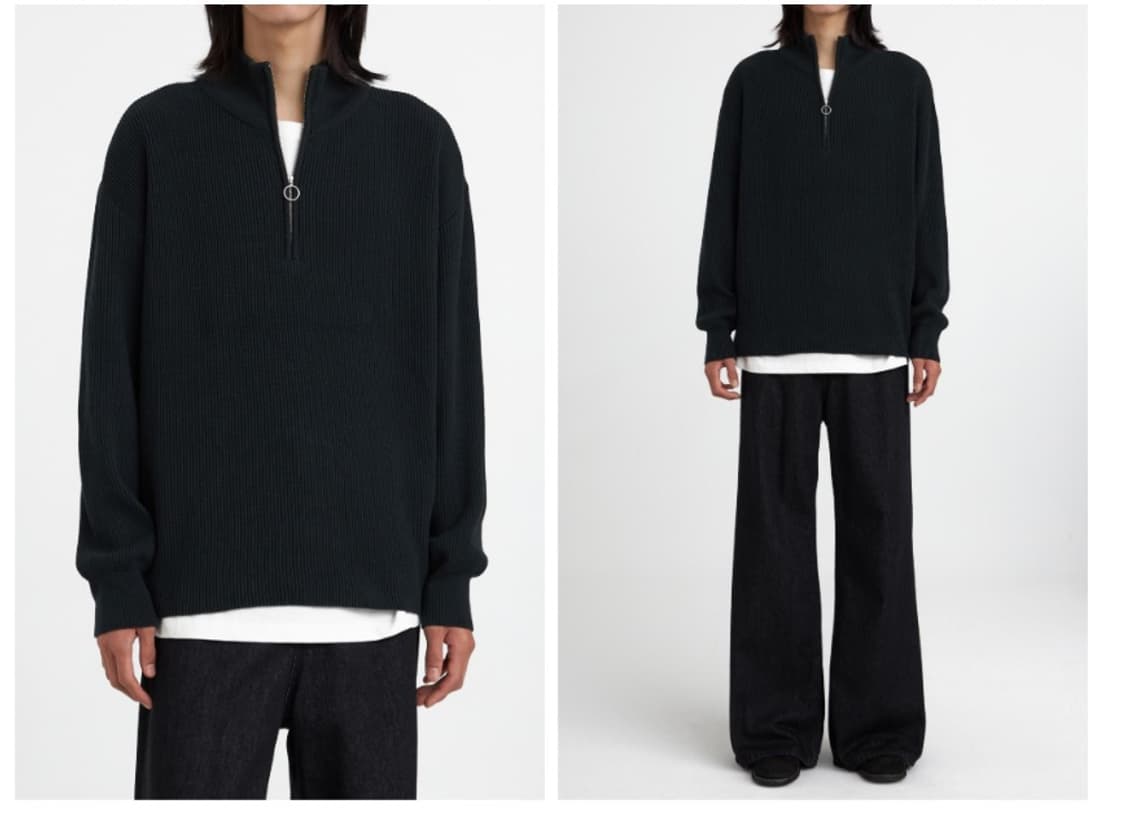 유스 half-zip up knit 상품이미지4