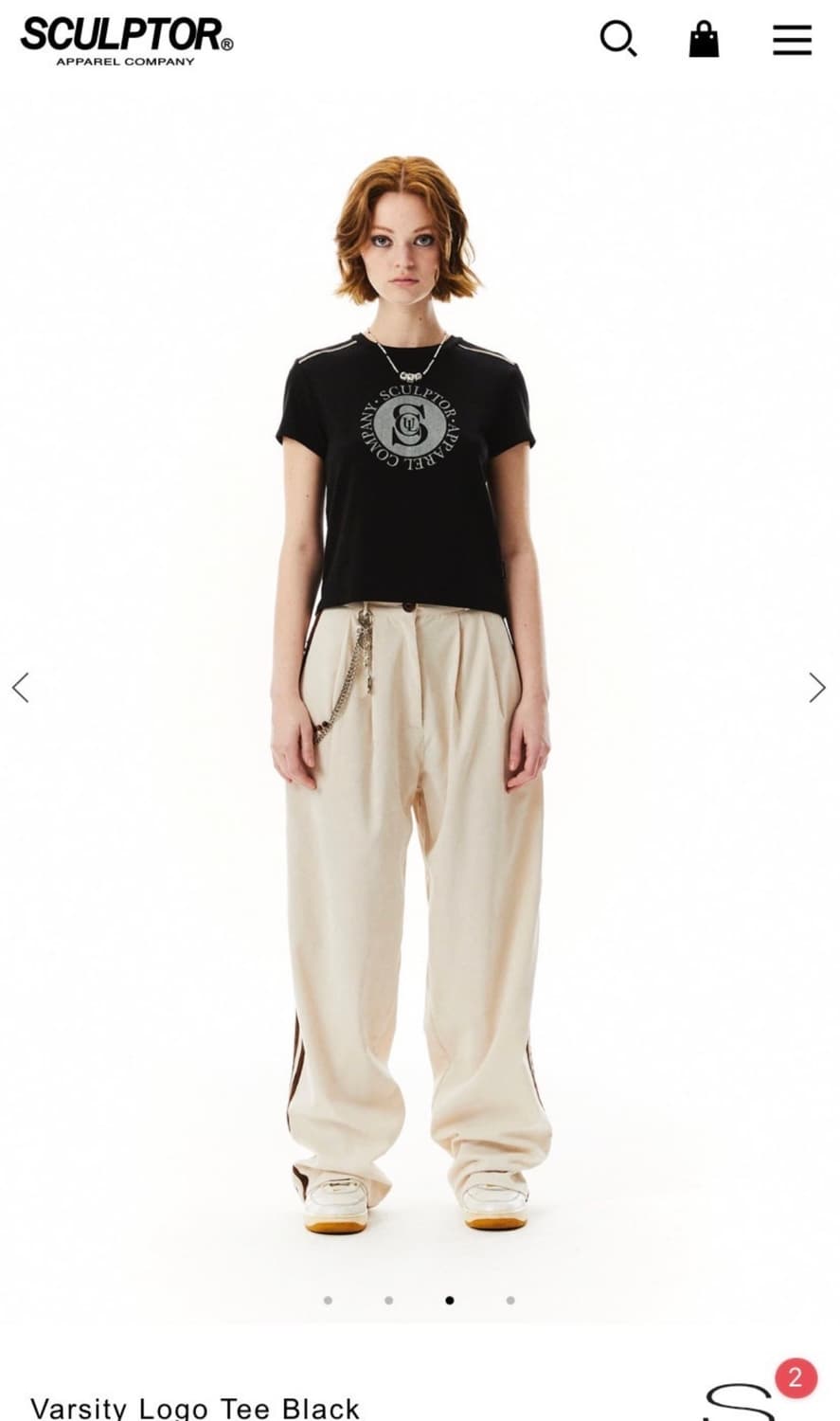 스컬프터 Sculptor Varsity Logo Tee Black 상품이미지2