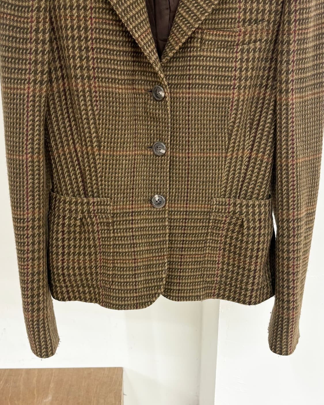 랄프 로렌 카키 브라운 트위드 블레이저 상품이미지5
